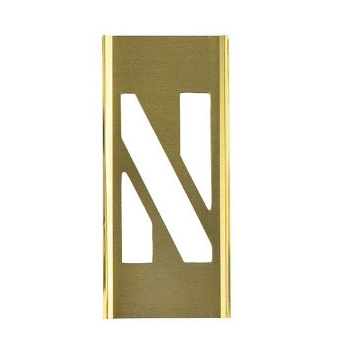 CH Hanson 10011N - Stencil Sort-2" Brass Gothic N