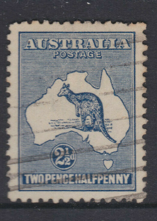 Australia 2 1/2d Indigo Roo / Kangaroo 3rd WMK Used