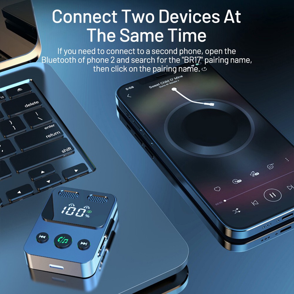 Wireless Bluetooth Integrated Audio Receiver Adapter Car Accessories Universal