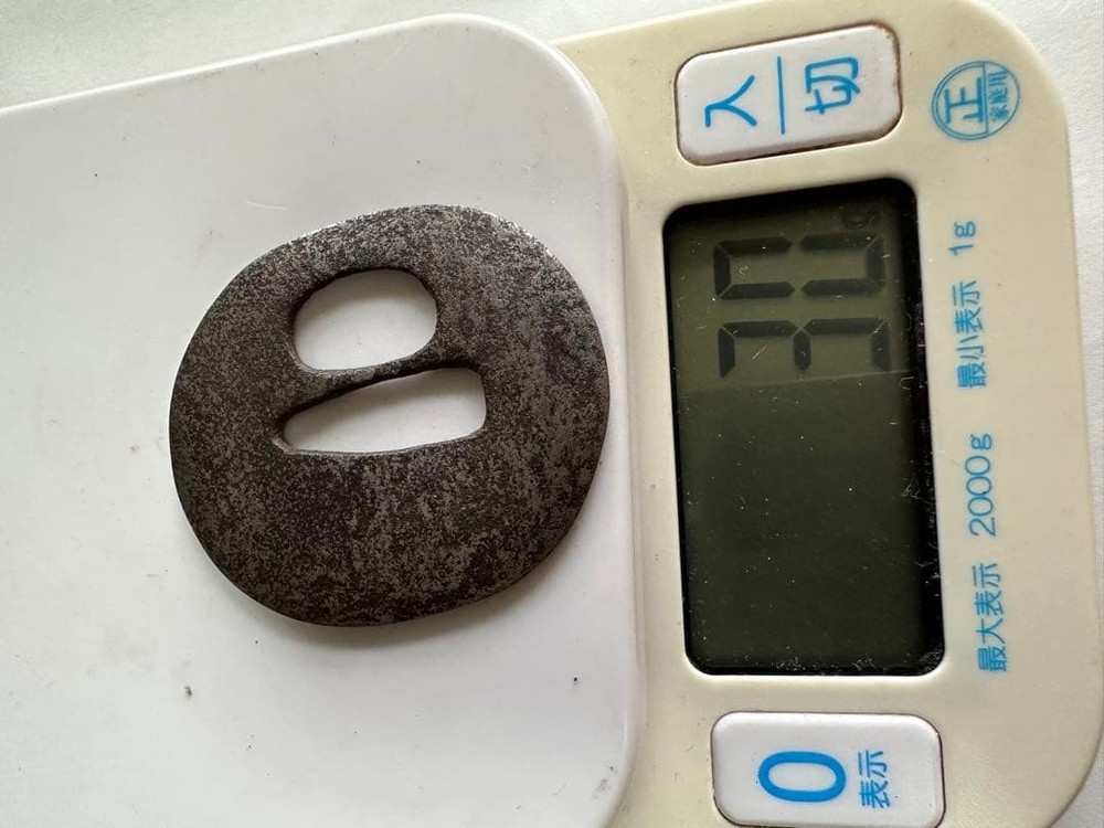 Tsuba Thin Iron Edo Era Sword Guard Antique Accessory Authentic Rare