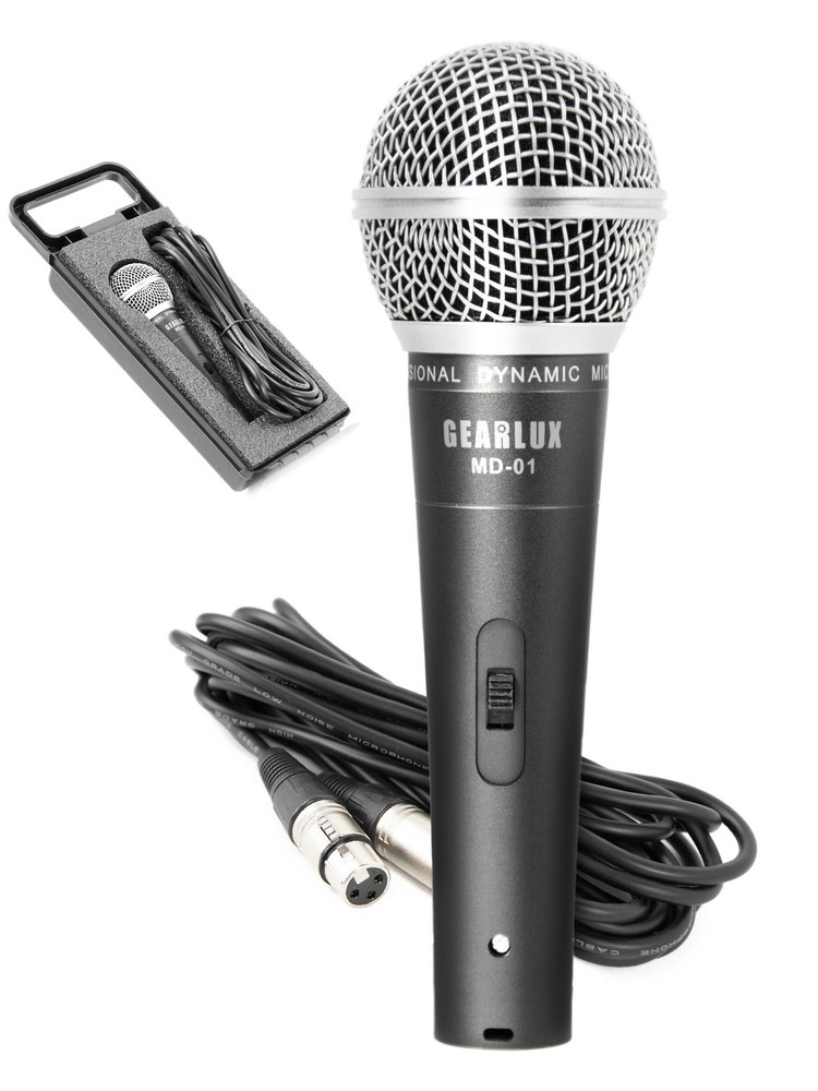 Gearlux MD-01 Wired Dynamic Vocal Microphone with On/Off Switch