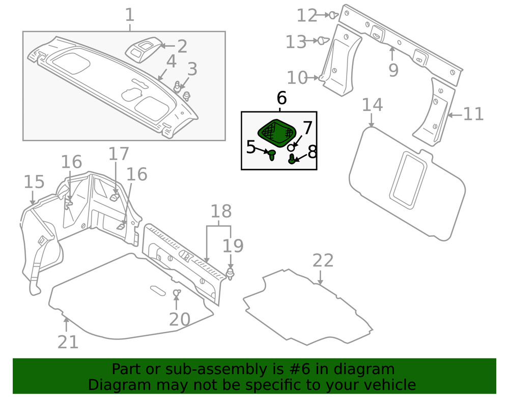 Genuine Mitsubishi Speaker Grille MR631995