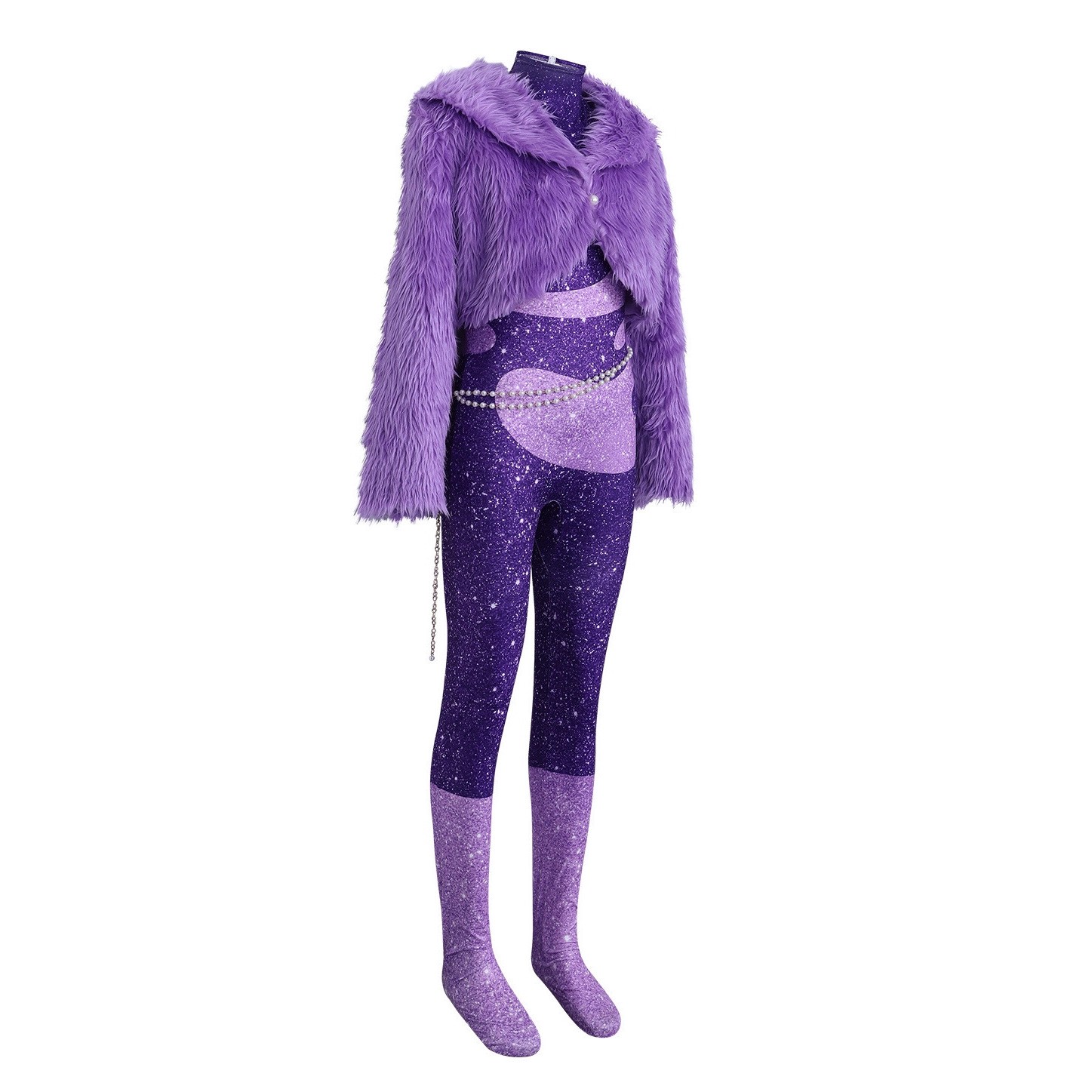 Kids Zootopia 2 Gazelle Cosplay Costume Antelope Singer Jumpsuit Purple Coat