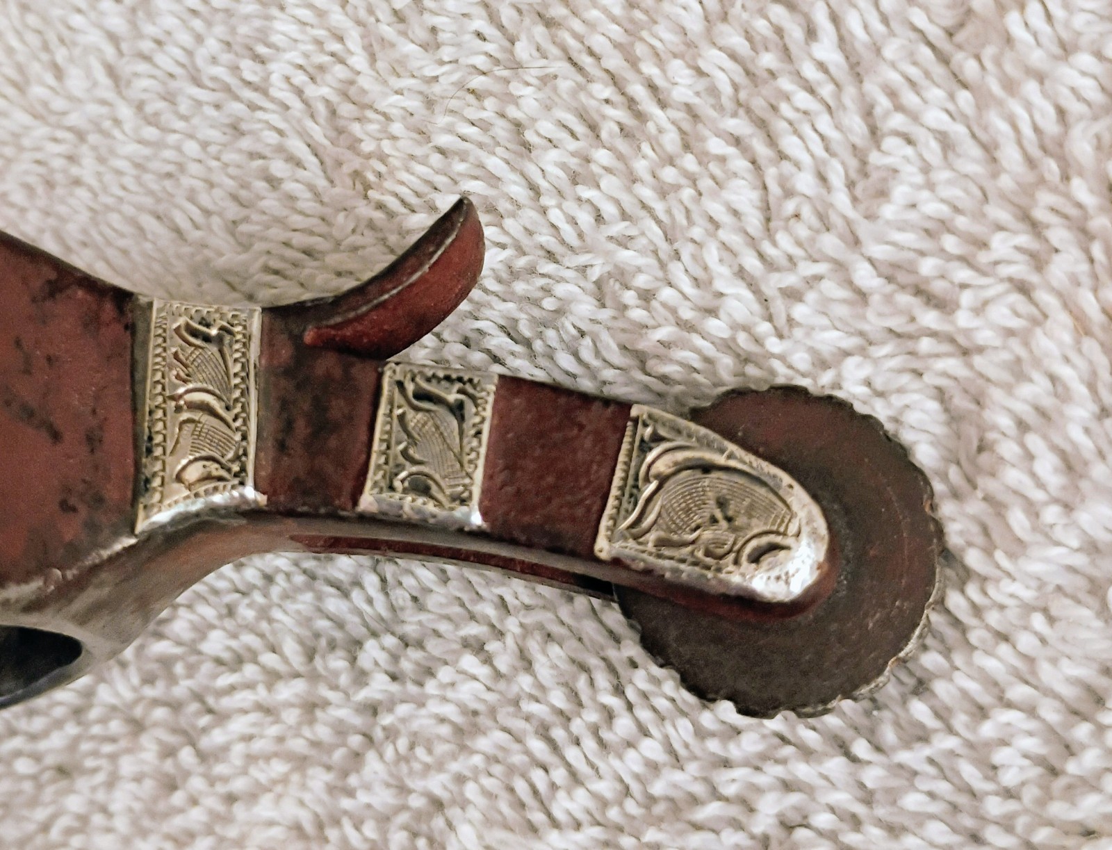 Nice Vintage Kurtis Rudelbach Hand Made Western Spurs Sterling Silver Mounted