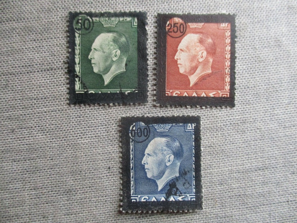 Greece, Scott#498-500, used