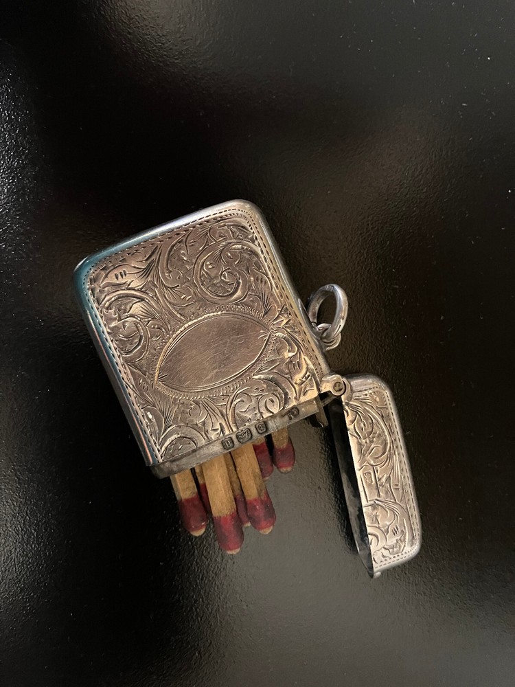 Beautiful Antique Silver Matchbox