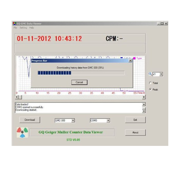 GMC-320 Plus Geiger measures beta, gamma, X-ray radiation, logs data