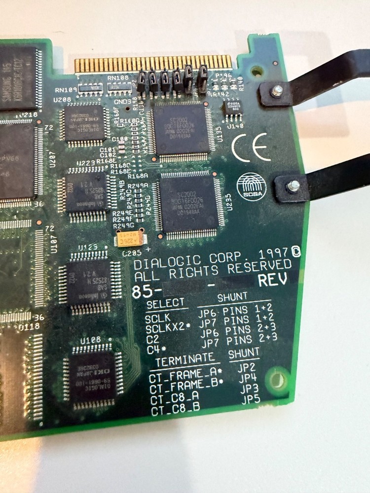 Dialogic D/240PCI-T1 digital telephony interface card