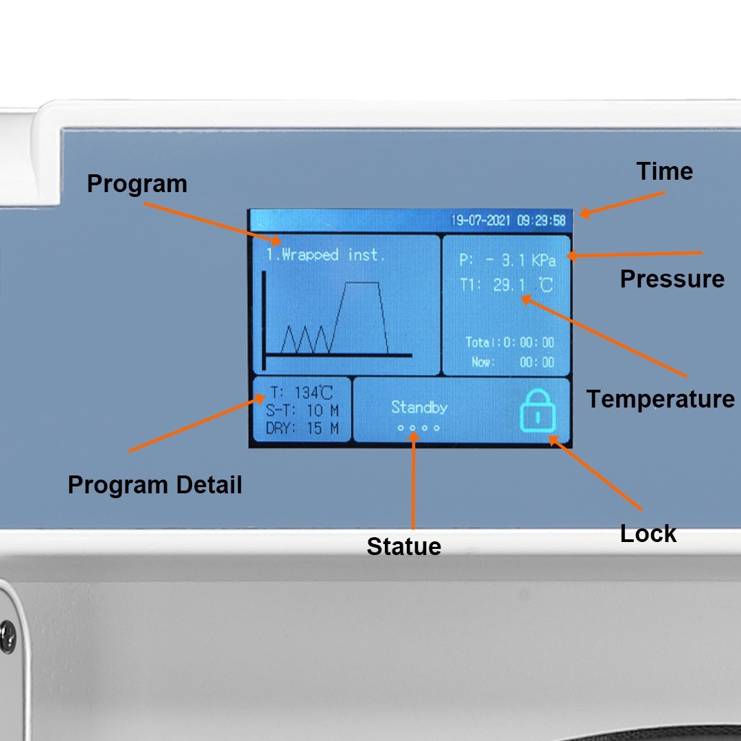 22L Autoclave Steam Sterilizer High Pressure Temperature with Drying Function