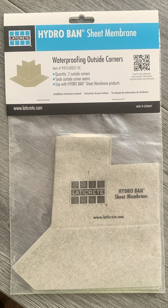 Laticrete Hydro Ban Sheet Membrane Outside Corners (Quantity - 2 Per Pack)