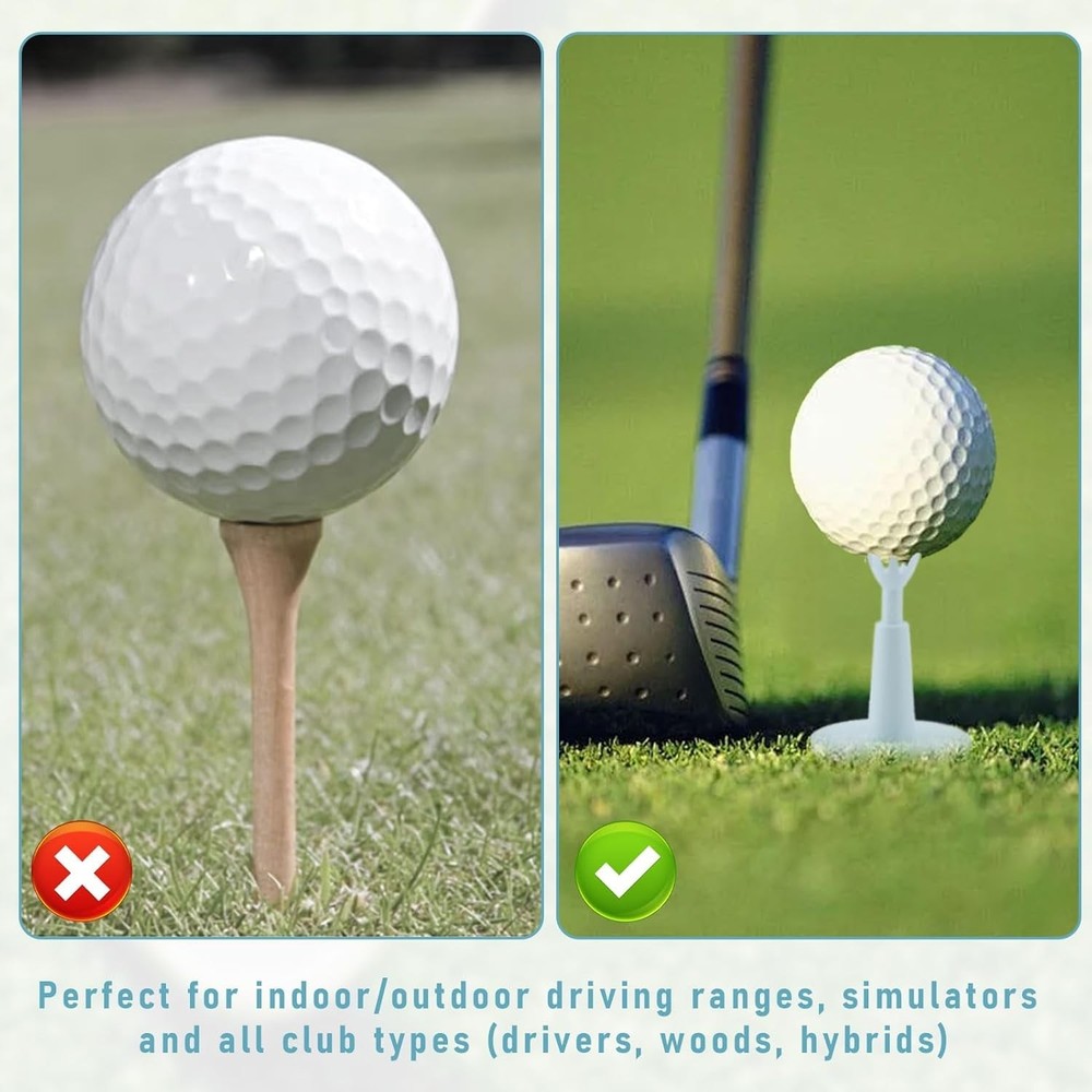 2PCS Low-Friction Adjustable Golf Tees - Perfect for Driving Ranges & Simulators