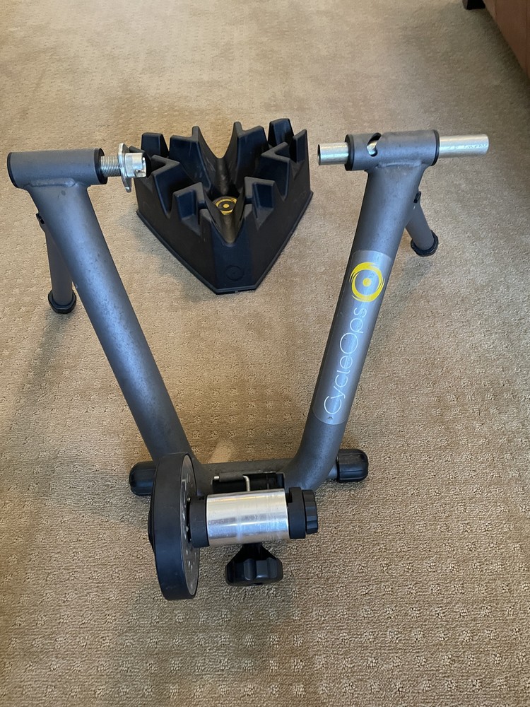CycleOps Indoor Bike Trainer with folding legs and front wheel stand