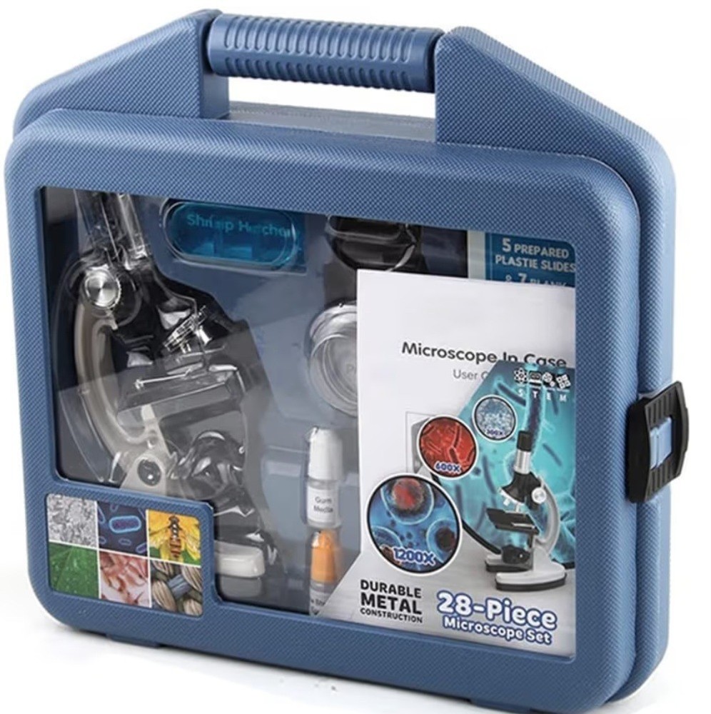 Microscope Accessories Kit 1200X 28 pcs/Set Biological Microscope Microscope...