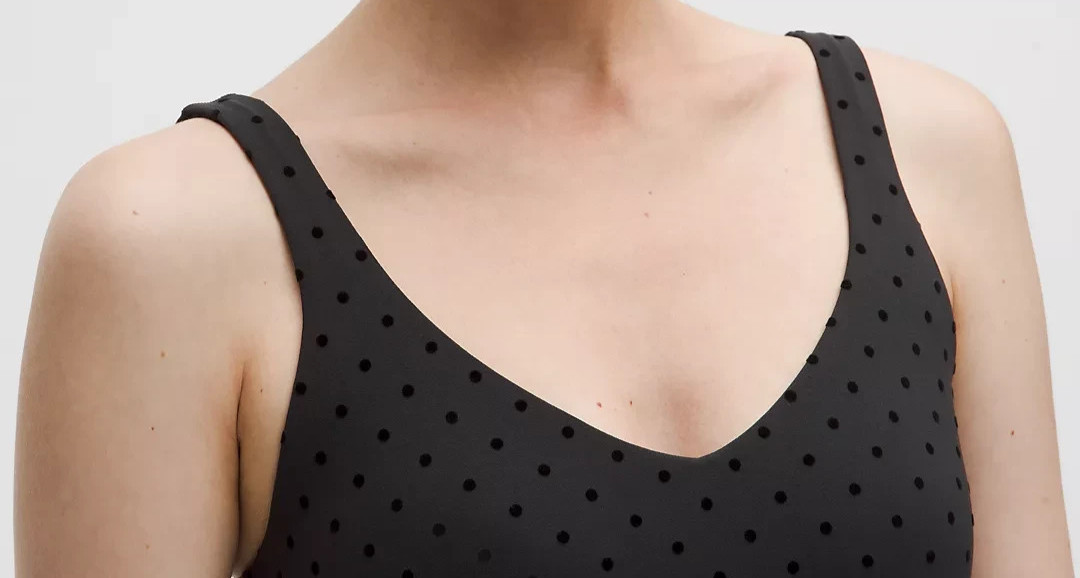 LULULEMON ALIGN TANK TOP~POLKA DOT FLOCKED BLACK~ 2 4 6 8 10 12 14~NWT