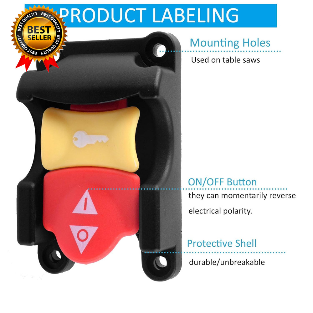 Table Saw Switch Replacement Compatible with and Craftsman Paddle On/Off Switch