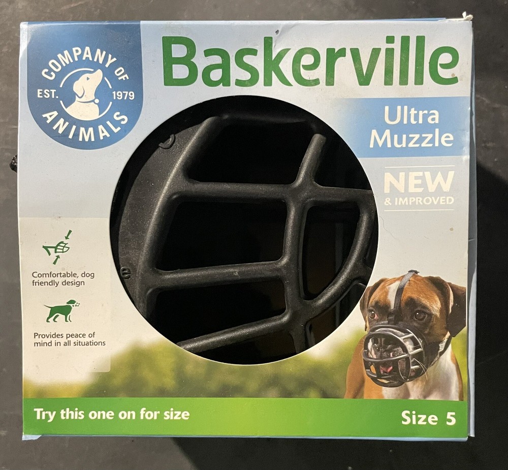 Baskerville Ultra Muzzle for Dogs, Size 5 - Black