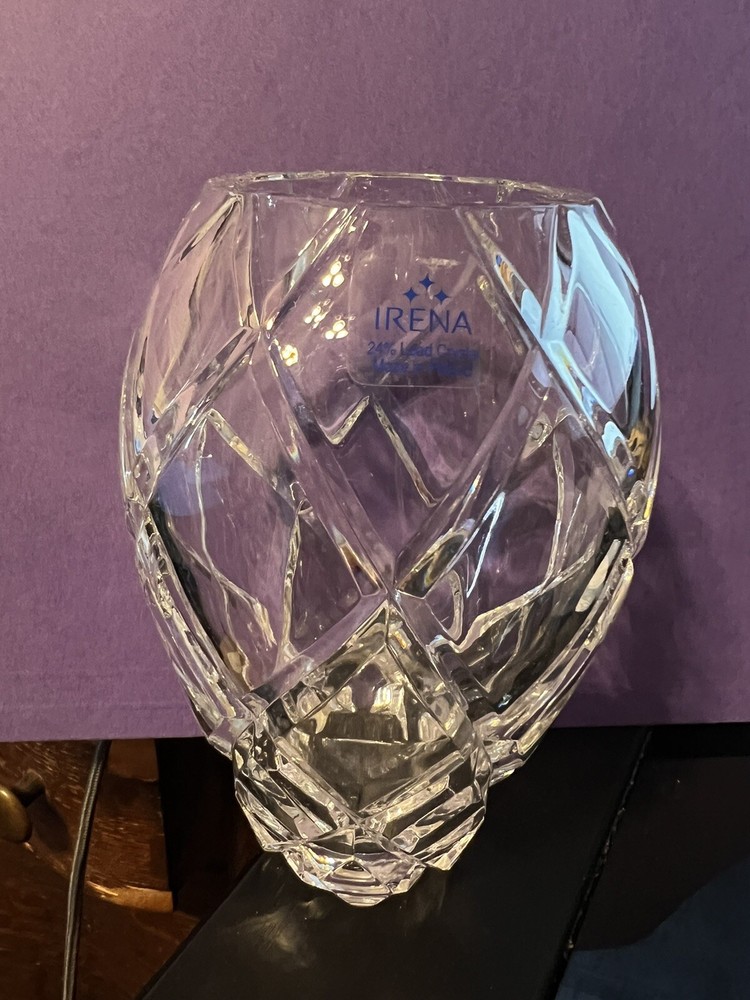 Irene Crystal Poland Vase