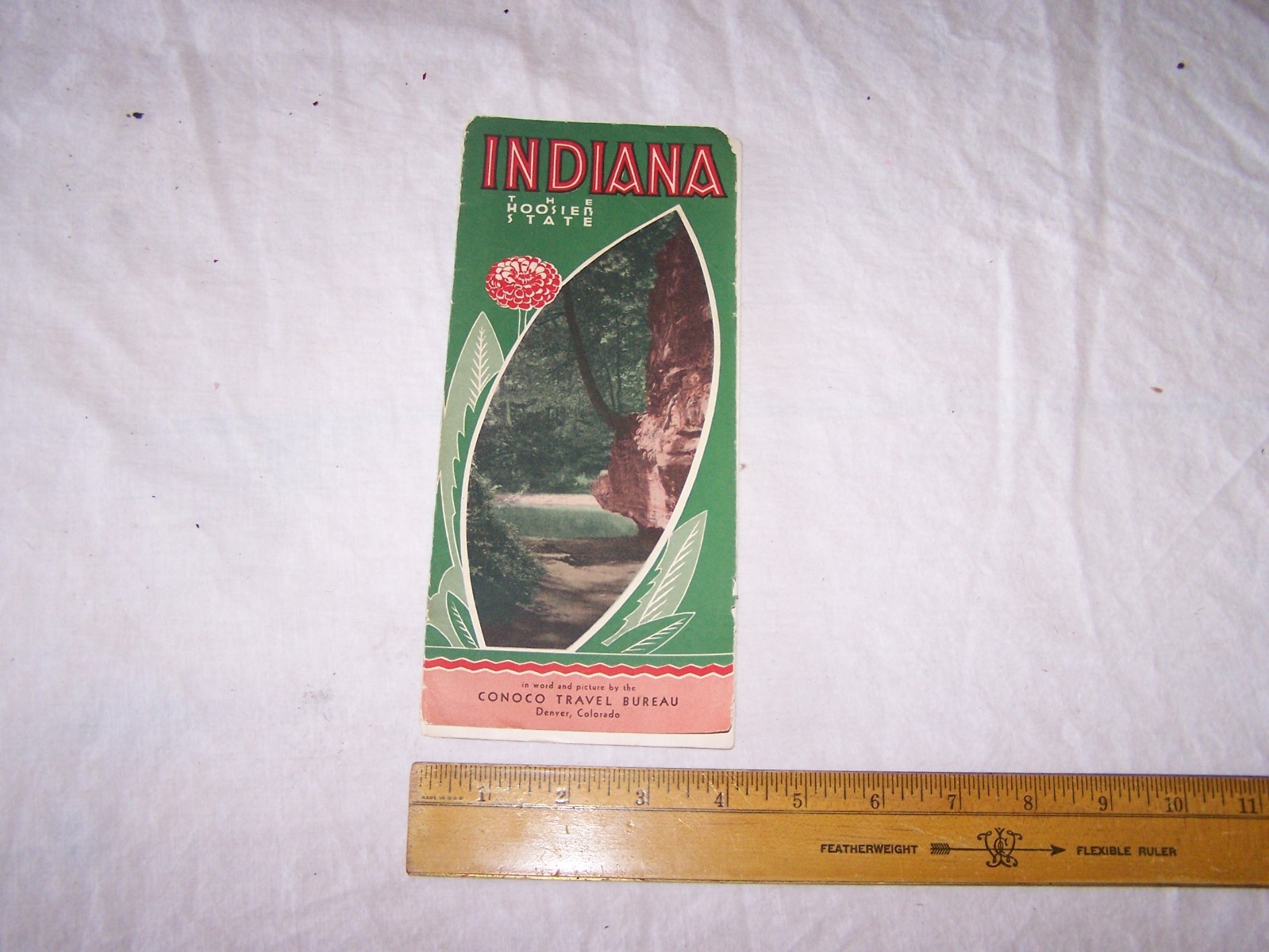 Vintage INDIANA The Hoosier State Travel Brochure CONOCO Gas & Oil