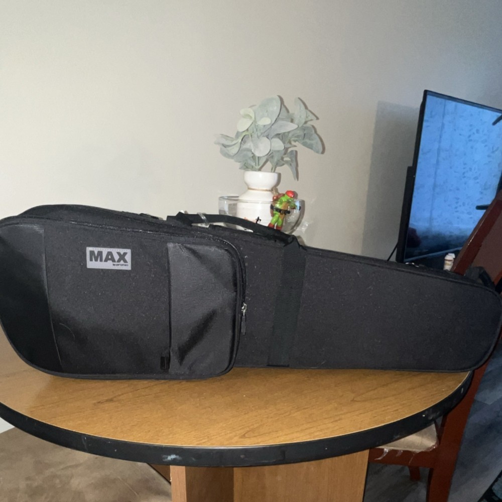MAX Violin Hard Case Black Fabric Carry Strap Handle