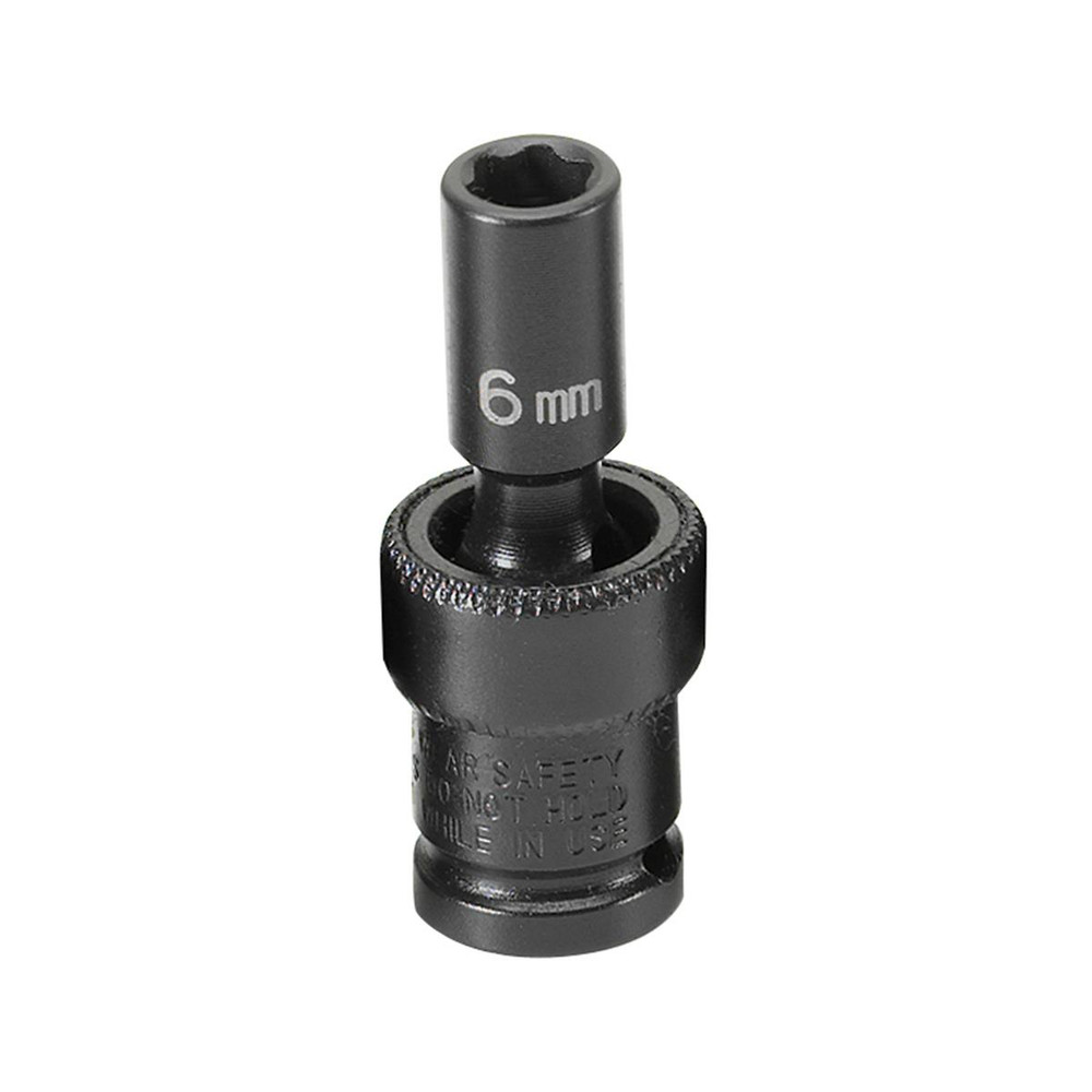 Grey Pneumatic 1/4" Surface Drive x 6mm Standard Universal Socket