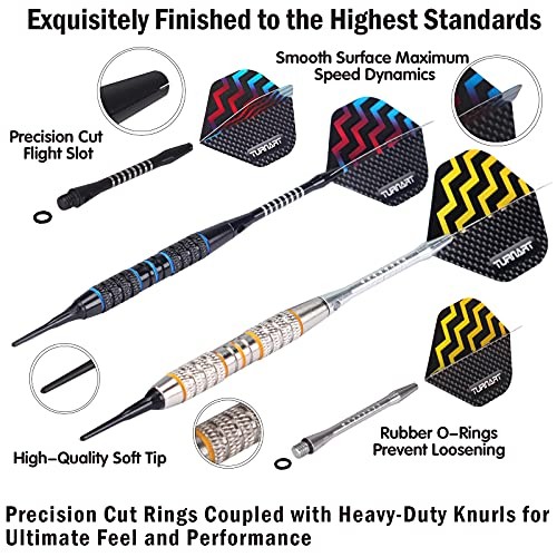 Darts Plastic Tip - Professional Soft Tip Darts Set for Electronic New