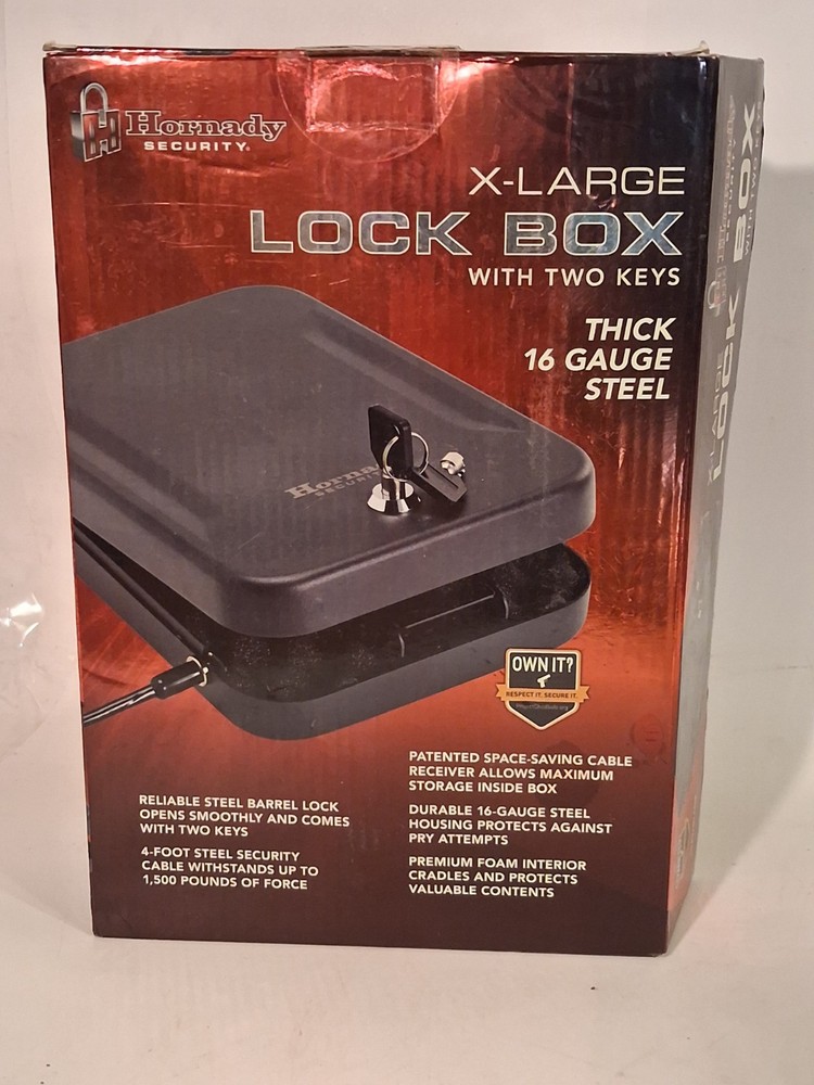 Extra Large Hornady Security Lock Box With 2 Keys