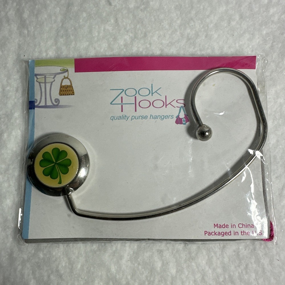 zook hooks silver tone decorative purse hook