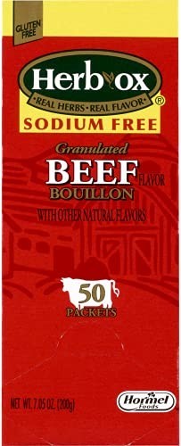 Sodium-Free Bouillon Packets Bundle - Beef & Chicken Flavor, 100 Total Packets