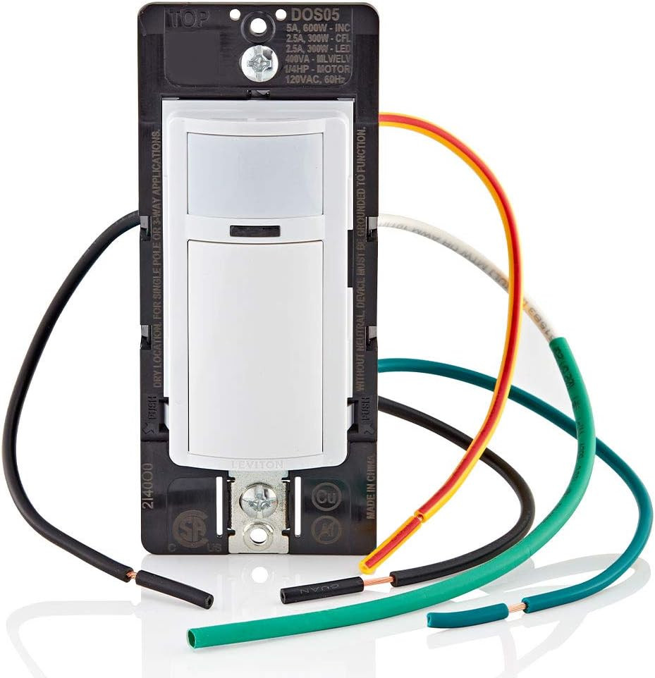 Motion Sensor Light Switch, Motion Activated, Auto-On/Auto-Off or Manual-On, ...