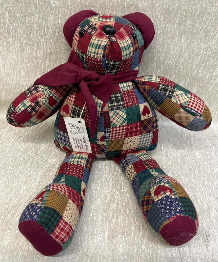 Nancy's Bears Handmade Quilt Pattern Teddy Bear 17" Tall