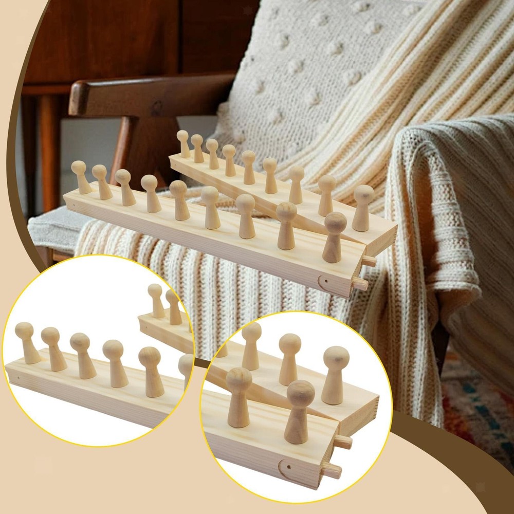 Chunky Knitting Blanket Loom Hand Knitting Adjustable Size