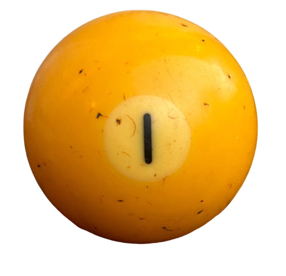 VTG Pool Ball Number 1 One Yellow Solid 2.25”