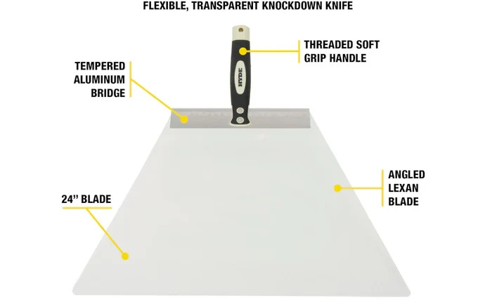 Hyde Acrylic Drywall Knockdown Knife 24"