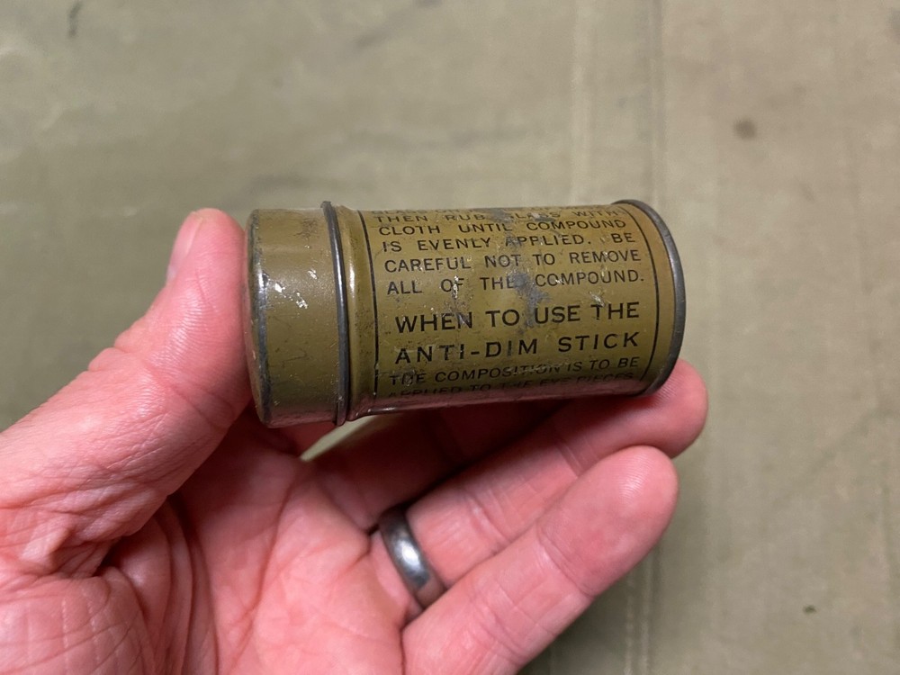 ORIGINAL WWII US ARMY GAS MASK CARRY BAG INSERT ANTI-DIM CLOTH