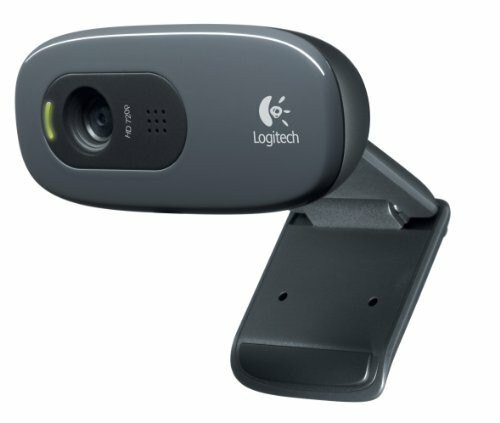 EUC Logitech C270 HD Webcam 720p Widescreen HD Video Calling +Light Correction