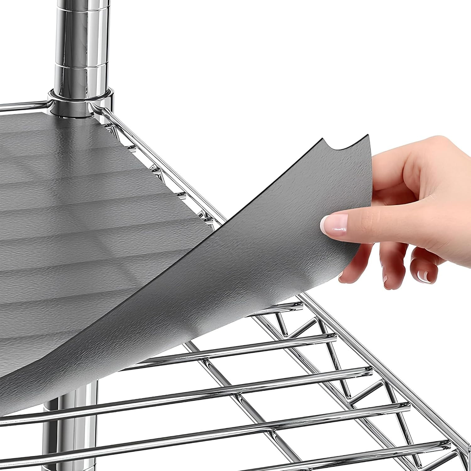 Sterling Shelf Liners for Wire Shelf System: Set of 4 in Graphite: 14 X 36 Inch