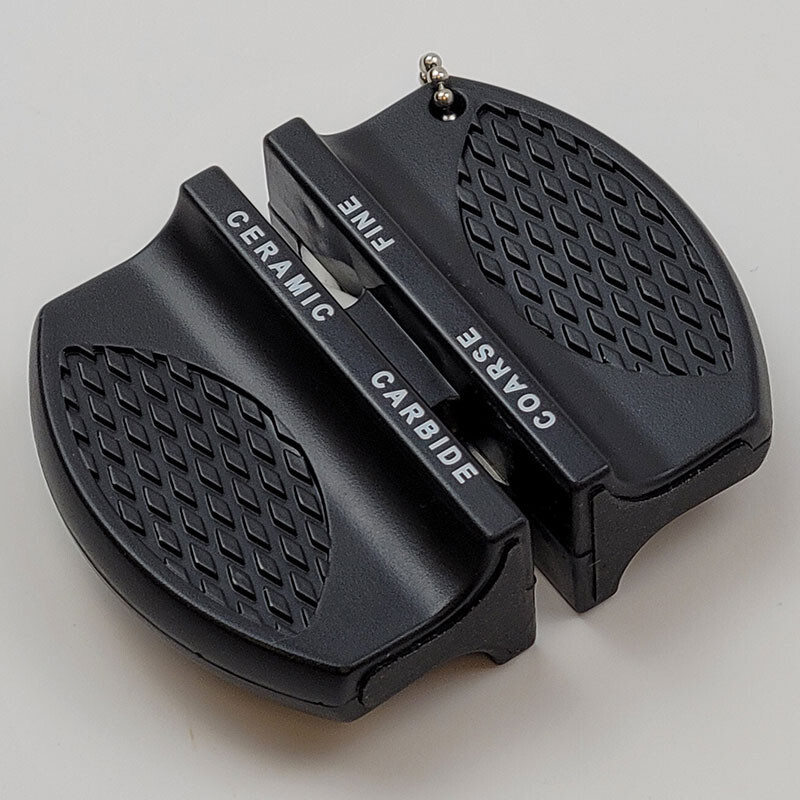 Pull Through 2-Step Ceramic and Carbide Knife Sharpener