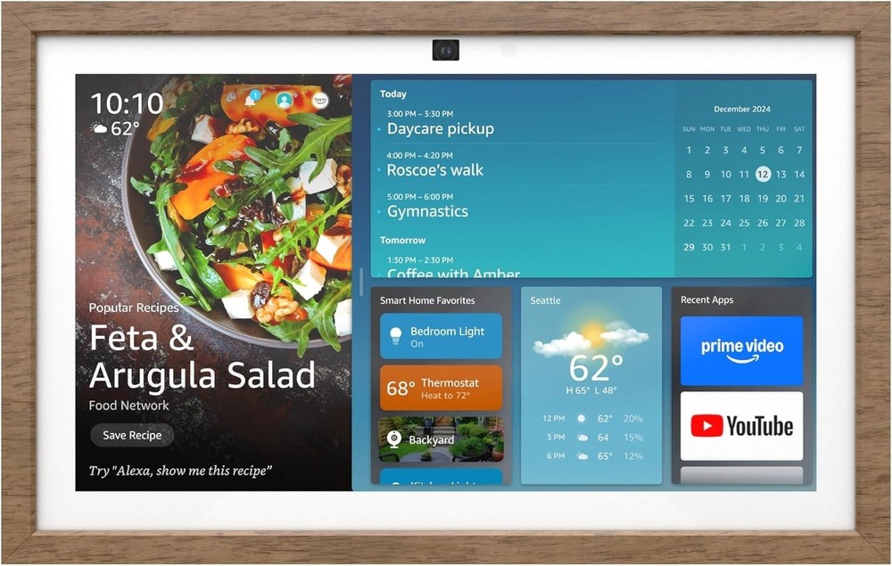 Made for Amazon Frame Echo Show 15 (Gen 2, 2024 Release) Light Brown