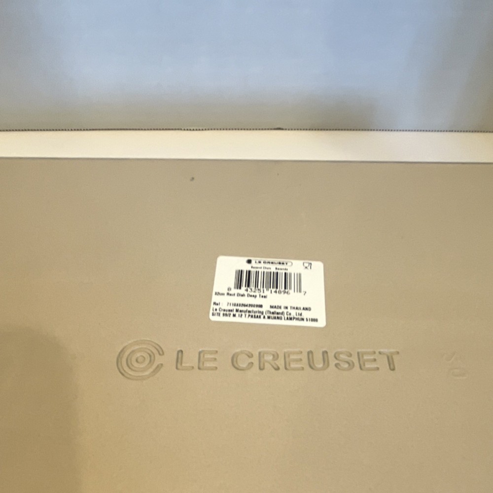 NWT Le Creuset 32 cm Rectangle Baking Dish 4 Qt ~Deep Teal~