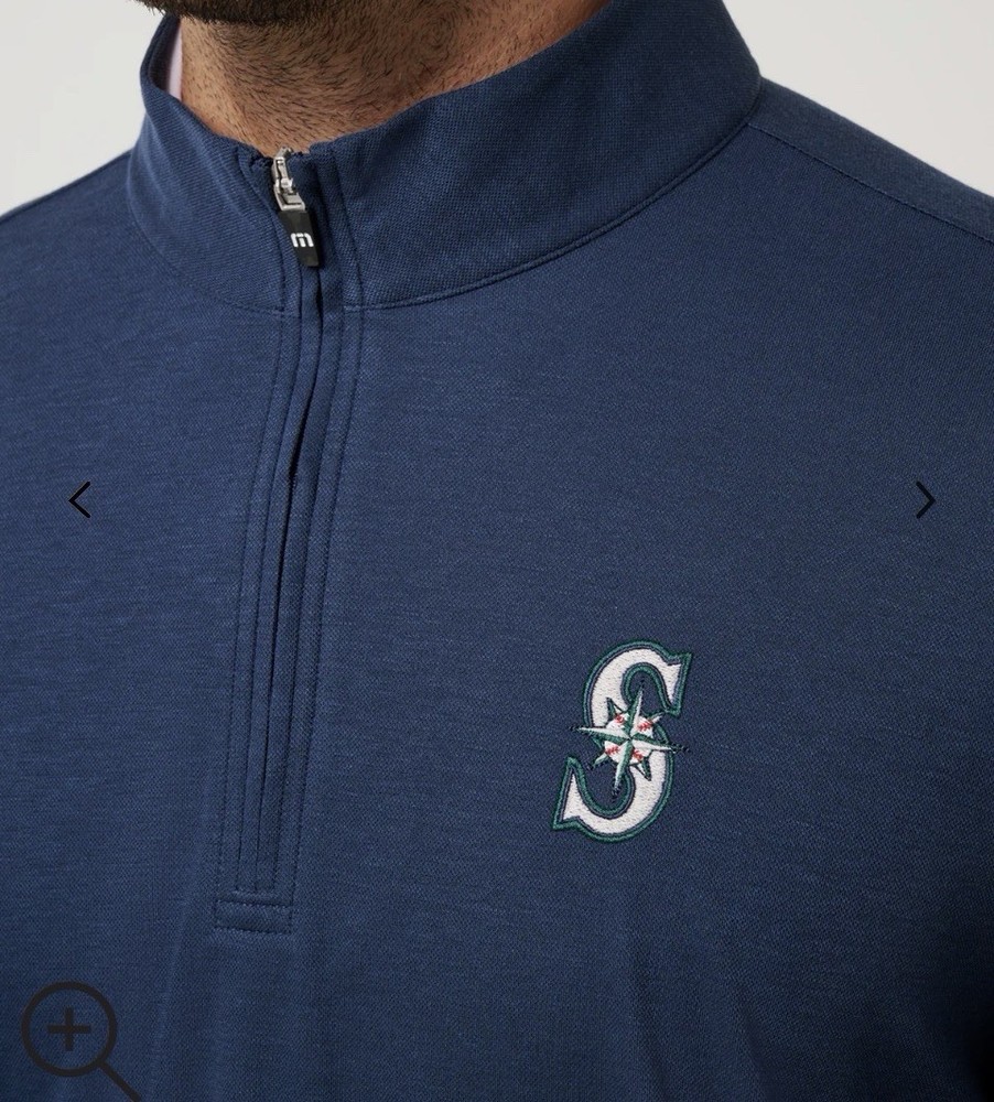 Travis Mathew Seattle Mariners Time To Tailgate Quarter Zip Medium