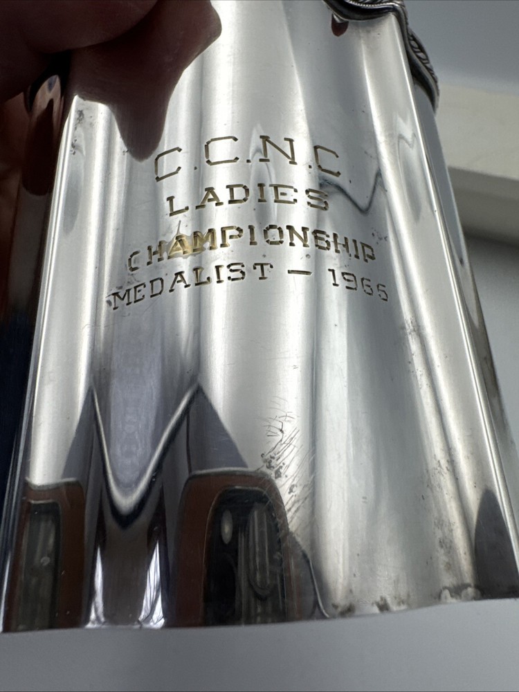 1966 C.C.N.C. Trophy Silver Plate Metal Tea Caddy By IFS Israel Freeman & Son