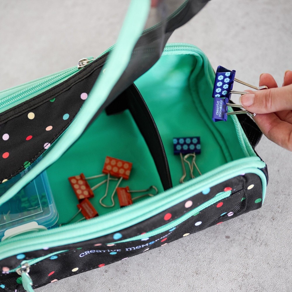 Creative Memories Rainbow Dots Memory Mate Storage - Grab & Go Storage NEW