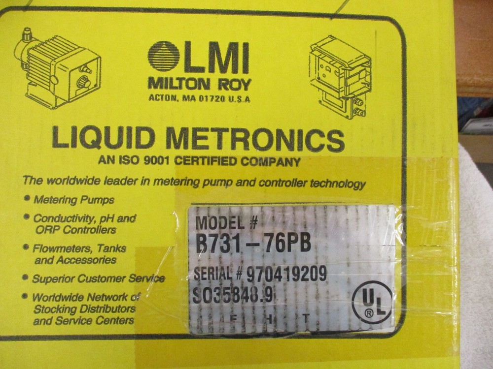 NIB LMI Metering Pump       B731-76PB