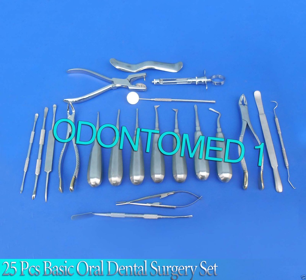 25 PCS BASIC ORAL DENTAL SURGERY SURGICAL INSTRUMENTS SET KIT DN-560
