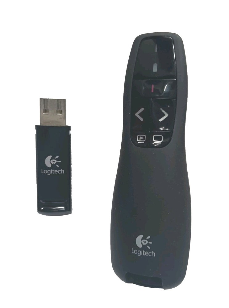 Logitech R400 Presenter Remote Control + Laser Pointer & Dongle (Tested & Works)