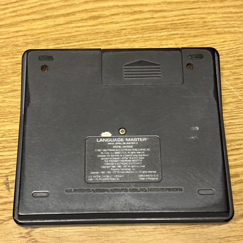 Franklin Language Master LM-2000 Dictionary with Spellblaster II TESTED & WORKS