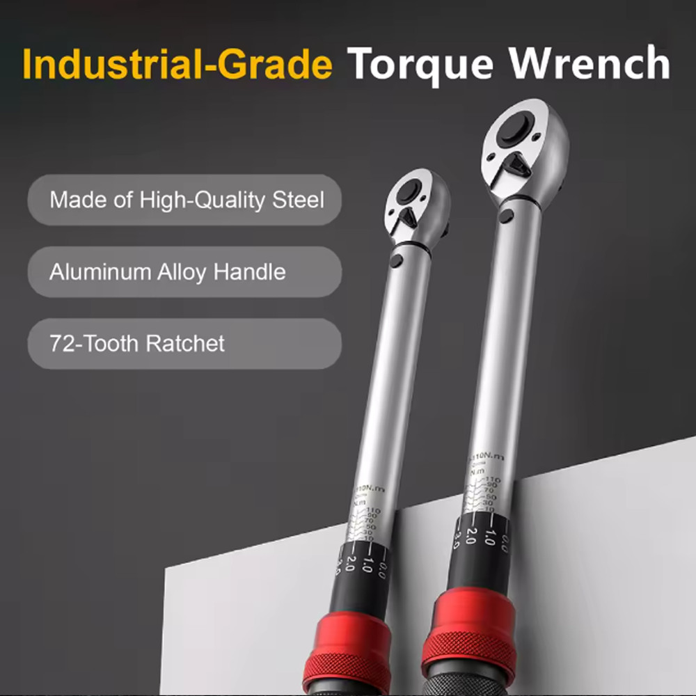1/2" Torque Wrench Snap Socket Professional Drive Click Type Ratcheting