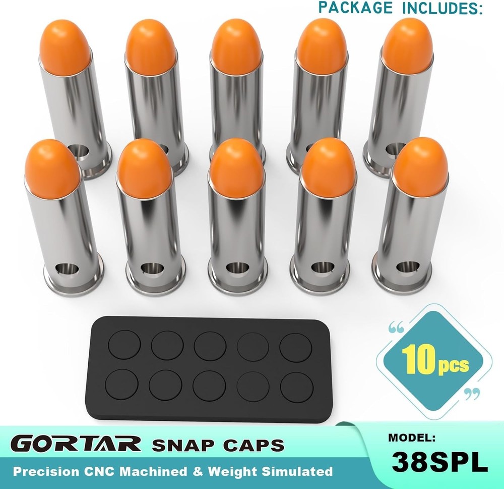 10-Piece Snap Cap Training Set for Safe Dry Fire & Realistic Reload Drills