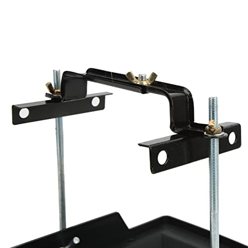 Car Battery Clamp, Holding Bracket Set with Sturdy Construction and Recessed