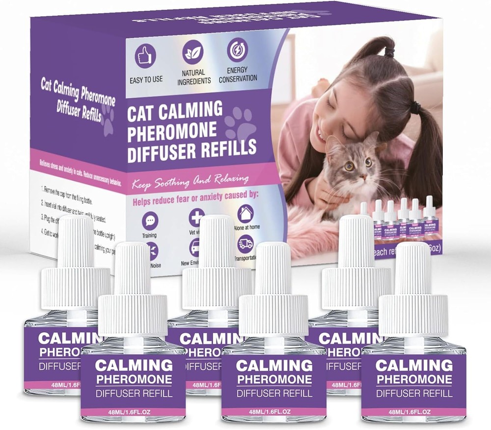 Cat Pheromones Calming Diffuser Refill 6 Pack Multicat Pheromone Diffusers Refil